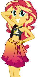 😁 Sunset Shimmer My Little Pony: Equestria Girls アニメ, 女の子, ポニー, Equestria Girls, サンセットシマー whatsapp sticker