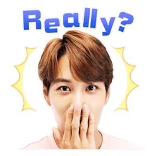 😮 Really? pergunta, surpresa, expressão, chocado, dúvida, pessoa, homem, confuso telegram sticker