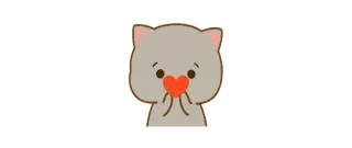 ❤️ 猫, ハート, 可愛い, 愛, マンガ telegram sticker