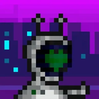 π€ pixel art, robot, alien, futuristic, space, science fiction telegram sticker