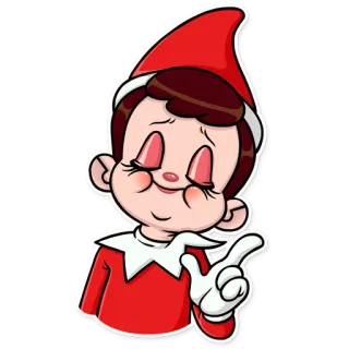 ☺️ elf, christmas, cartoon, red, hat, holiday telegram sticker