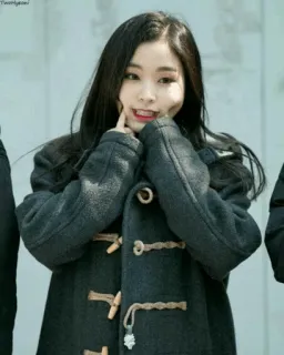 💝 phụ nữ, dễ thương, kpop, châu Á, gái, mùa đông, áo khoác telegram sticker