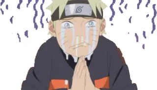 🥺 Naruto аниме, плачет, грустный, умоляющий, Наруто telegram sticker