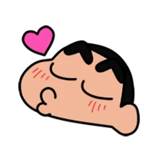 😘 Shin-chan Crayon Shin-chan Anime, Dessin animé, Coeur, Amour, Mignon, Chibi whatsapp sticker