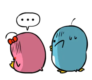 😤 Desenho animado, Pássaros, Adesivo, Fofo, Animais, Galinhas telegram sticker