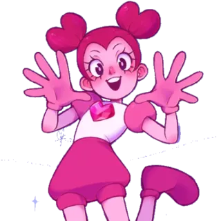 🤗 Spinel Steven Universe Kartun, Merah muda, Karakter, Lucu, Steven Universe whatsapp sticker