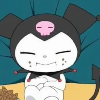 🥴 Kuromi Dibujo animado, Anime, Kawaii, Lindo, Personaje telegram sticker