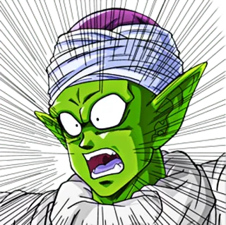 😨 Piccolo Dragon Ball Z Anime, Piccolo, Dragon Ball Z, Marah, Kartun, Hijau telegram sticker