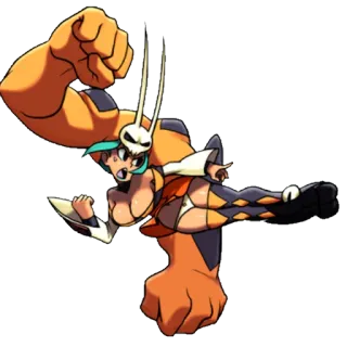 🏆 Cerebella Skullgirls 세레벨라, 스컬걸즈, 격투 게임, 비디오 게임 캐릭터, 애니메이션, 애니메이션, 만화 telegram sticker