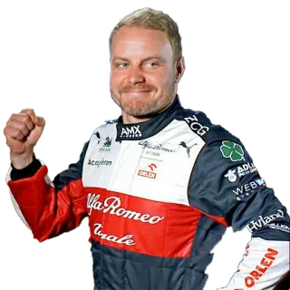 💪 Valtteri Bottas Formule 1, F1, Alfa Romeo, Course, Bottas whatsapp sticker