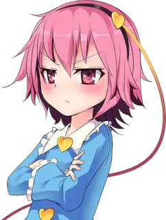 😒 anime, manga, cartoon, girl, pink hair, cute, character telegram sticker