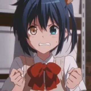 😫 Anime, Mädchen, Wütend, Niedlich, Cartoon, Anime Charakter telegram sticker