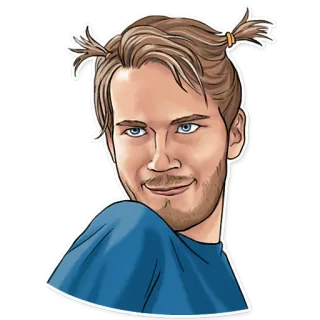 😋 PewDiePie PewDiePie, 油管主, 网红, 表情包, 搞笑, 肖像 telegram sticker
