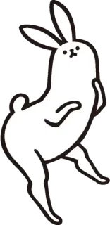 🙃 coniglio, animale, carino, cartone animato, coniglietto, bianco telegram sticker