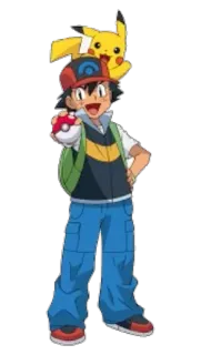 💛 Ash Ketchum Pokémon Pokémon, Ash Ketchum, Pikachu, Anime, Cartoon, Charakter whatsapp sticker