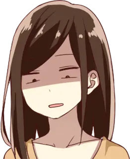 😠 Anime, Cartoon, Mädchen, Gesicht, Ernst whatsapp sticker