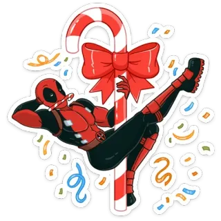 Дэдпул и Новый год (@TgSticker) telegram stickers