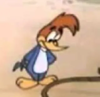 🙂 Woody Woodpecker cartoon, woody woodpecker, bird, animated telegram sticker