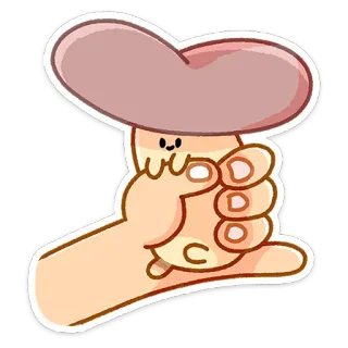 ☺️ mano, sosteniendo, lindo, dibujos animados telegram sticker