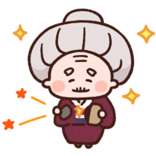 👵 Cartone animato, Personaggio, Anziana, Anime, Nonna telegram sticker