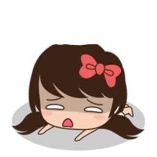 😮 การ์ตูน, ตัวละคร, น่ารัก, ผู้หญิง, เศร้า, โกรธ telegram sticker