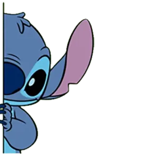 🙈 Stitch niedlich, Alien, blau, Cartoon, Disney telegram sticker