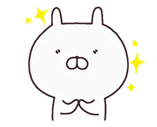 🍥 konijn, konijntje, cartoon, schattig, glitter, wit telegram sticker