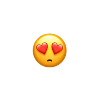 ❤️ emoji, love, heart, face, yellow, affection, cute, happy telegram sticker