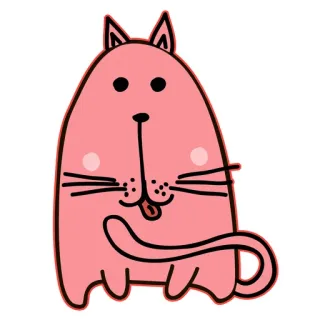 🥿 кот, животное, милый, розовый, мультфильм, наклейка, смешной telegram sticker