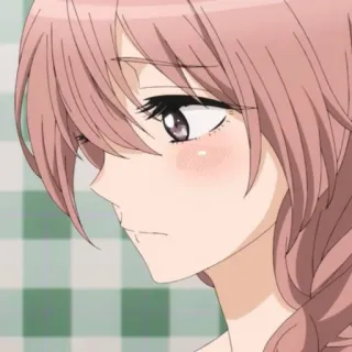 😔 anime, desenho animado, menina, personagem, retrato telegram sticker
