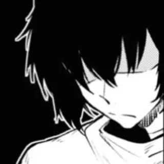 😶 Anime, Mangá, Arte, Monocromático telegram sticker