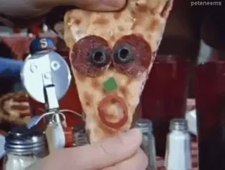 🍕 pizza, food, face, olives, pepperoni, tomato whatsapp sticker