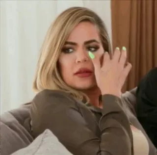 🐝 Khloe Kardashian Khloe Kardashian, reality TV, piangere, arrabbiata telegram sticker
