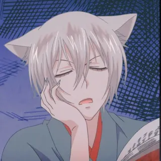 ☁️ Tomoe Kamisama Kiss Anime, Fuchs, Kemonomimi, Süß, Verschlafen, Manga telegram sticker