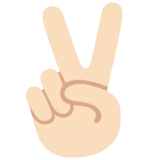✌ peace, victory, hand gesture, fingers, symbol telegram sticker