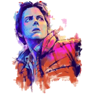 🙄 Marty McFly Back to the Future Марти МакФлай, Назад в будущее, фильм, 80-е, путешествие во времени telegram sticker