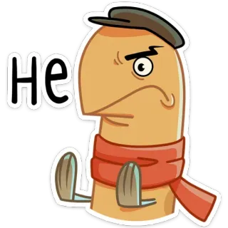 🙅‍♂ НЕ Hoạt hình, Nhân vật, Mũ nồi, Khăn quàng cổ, Nga, Không telegram sticker