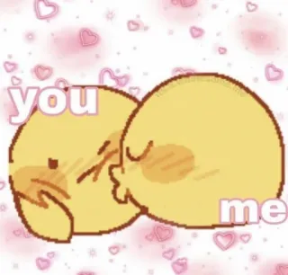 💖 you me tình yêu, lãng mạn, cặp đôi, mối quan hệ, dễ thương, tình cảm telegram sticker