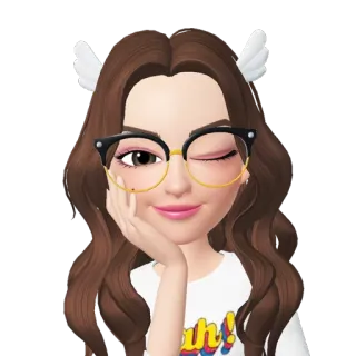 🤤 Yeah! Cartoon, Avatar, Brille, Flügel, Zepeto whatsapp sticker