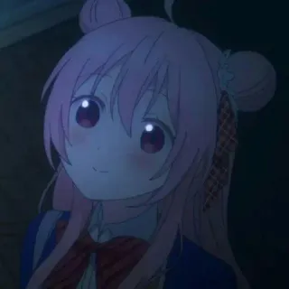 🍭 アニメ, 女の子, ピンク髪, 制服, 漫画 telegram sticker