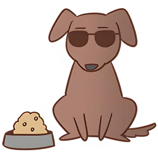 🤓 개, 선글라스, 애완 동물, 동물, 개 사료, 멋진 telegram sticker