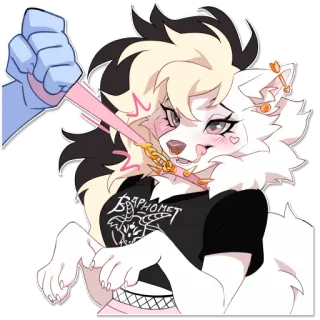 🐕 BAPHOMET furry, anthro, dog, baphomet, leash, submissive, cute, petplay whatsapp sticker