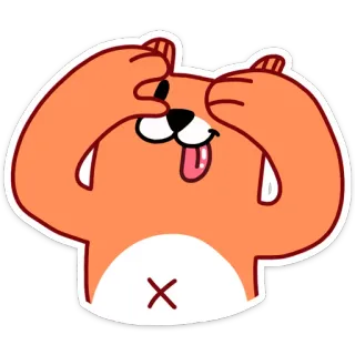 🙈 dog, cartoon, sticker, animal, cute telegram sticker