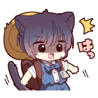 🍓 はっ anime, gato, surpreso, kawaii, japonês telegram sticker