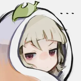 😒 ... anime, cartoon, character, illustration, hoodie, cute telegram sticker