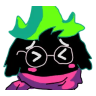 😖 Ralsei Deltarune ralsei, deltarune, mono, videojuego, personaje, kawaii telegram sticker