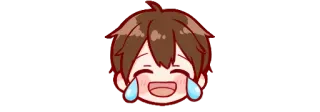 😂 Anime, Kreskówka, Chibi, Śmiech, Płacz, Emoji, Naklejka telegram sticker