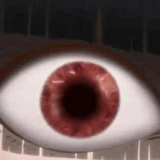 🥀 œil, oeil rouge, animé, gros plan whatsapp sticker
