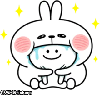✨ @MHStickers rabbit, cute, cartoon, animal, kawaii, sticker telegram sticker