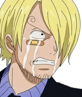 😭 Sanji One Piece anime, llorando, One Piece, Sanji whatsapp sticker